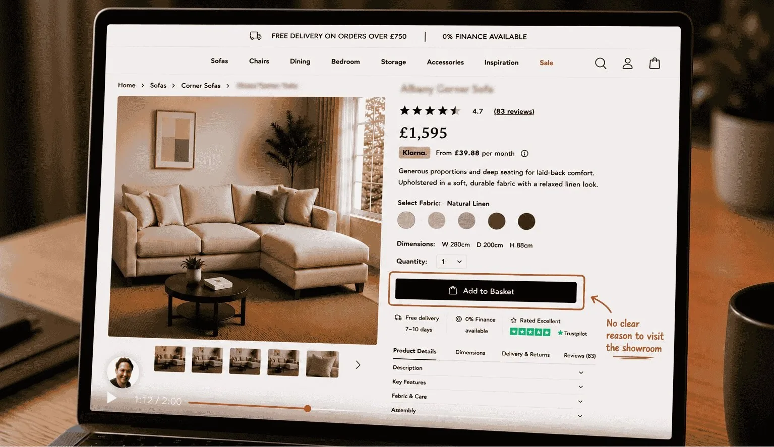 Example Website Sales Review